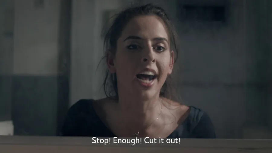 Still from The Prison Visit